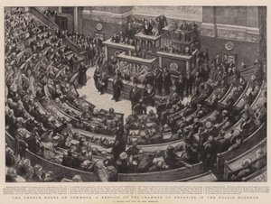 La Cámara de Diputados en el Palais Bourbon